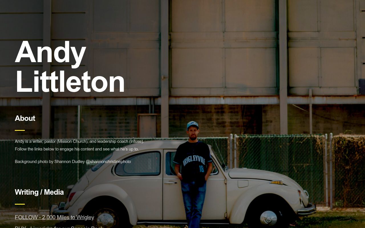 Andy Littleton - Pastor, Writer, Small Buisness Owner, Podcaster